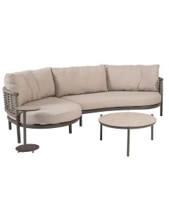 Puglia chaise longue loungeset 4-delig - terre