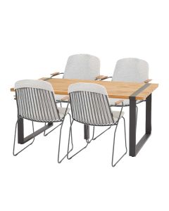 Veneto tuinset 5-delig - Alto tuintafel 180x100 cm