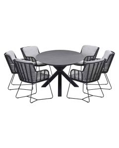 Fabrice tuinset 7-delig - Scot tuintafel Napoli grey 230x115 cm