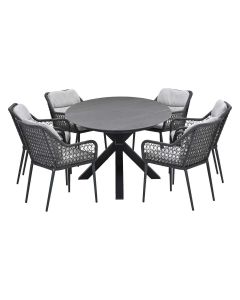 Pemba tuinset 7-delig - Scot tuintafel Napoli grey 230x115 cm