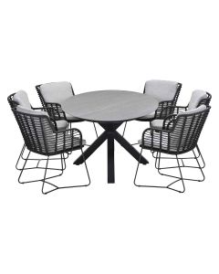 Fabrice tuinset 7-delig - Scot tuintafel Napoli sand 230x115 cm