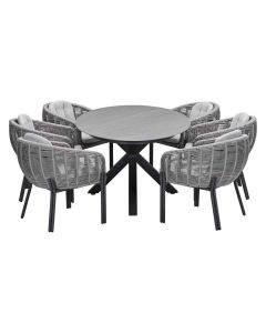 Padula tuinset 7-delig - Scot tuintafel Napoli sand 230x115 cm