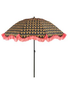 Mitchell parasol hart zwart - Ø220 x 238 cm