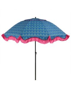 Mitchell parasol hart blauw - Ø220 x 238 cm
