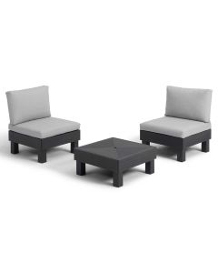 Keter balkon loungeset 3-delig - donker grijs