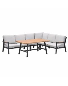 Lissabon lounge dining set 5-delig rechts - valley sand