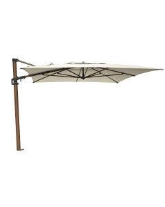 Lagos zweefparasol 300x400 cm - mellow champagne - teak look kleurig frame