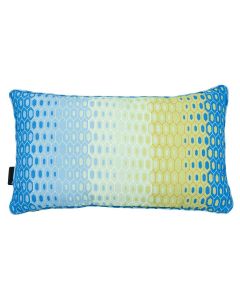 Sierkussen 50x30 l Suzy azur met paspel