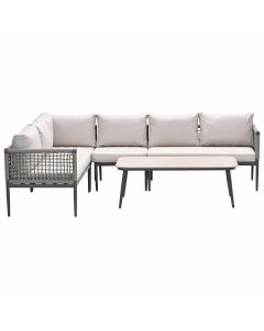 Burela loungeset 5-delig links - taupe
