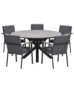 Angela tuinset 6-delig - Duuk tuintafel Ø150 cm