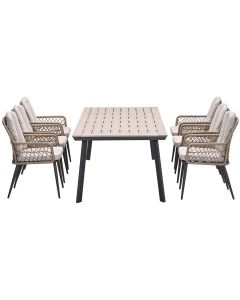 Kalibo tuinset 7-delig - Penedo tuintafel 230x100 cm