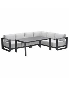 Malakka lounge dining set 5-delig - valley sand