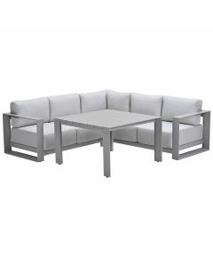 Malakka lounge dining set 4-delig - taupe - valley sand