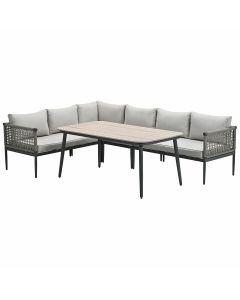 Burela lounge dining set 5-delig links - taupe