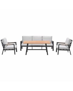 Lissabon lounge dining set 4-delig stoel-bank - valley sand