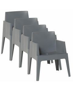 Box tuinstoel &#039;the original&#039; antraciet - 4 stuks