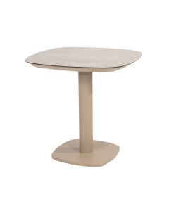 Manolo bistro tuintafel 75x75 cm - latte - ceramic print
