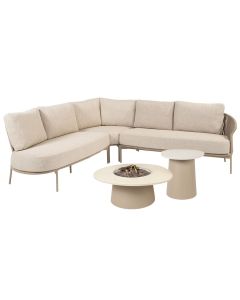 Florence loungeset 5-delig latte incl sfeerhaard