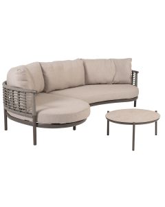 Puglia chaise longue loungeset 3-delig - terre