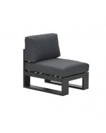 Plaza midden element donker grijs - teak look