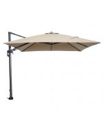 Hawaii zweefparasol 300 x 300 cm - frame carbon black - taupe doek