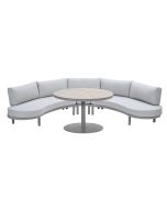 Mallorca lounge dining set 4-delig - taupe