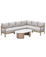 Sirocco loungeset 3-delig rechts - acacia - grey sand
