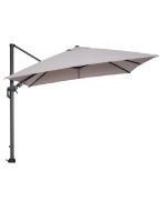 Hawaii zweefparasol 300x300 cm - frame carbon black - doek zand