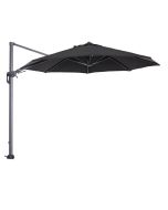 Hawaii zweefparasol Ø350 cm - frame carbon black - doek zwart