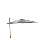 Hawaii Big Pole zweefparasol 350x350 cm - frame teak look - doek donker grijs