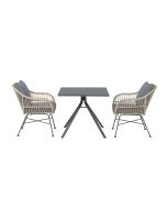 Lucas tuinset 3-delig - Rimini tuintafel 80x80 cm