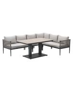 Burela - Brugge lounge dining set 5-delig rechts - taupe