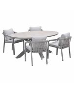 Tarera tuinset 5-delig dakar sand - Tulli tuintafel 180x115 cm - light teak vironwood