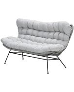 Melfort loungebank donker grijs - grey sand