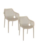 Air XL design tuinstoel taupe - 2 stuks