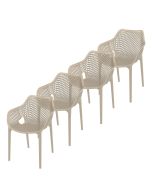Air XL design tuinstoel taupe - 4 stuks