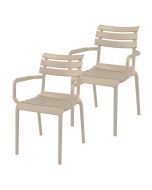 Paris tuinstoel taupe - 2 stuks