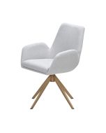 Amalia tuinstoel draaibaar light teak look - valley sand