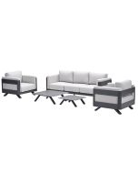 Medellin loungeset 4-delig - donker grijs