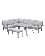 Camilo lounge dining set 6-delig links - taupe
