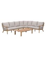 Ariane loungeset 5-delig - natural teak look