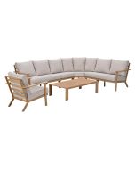 Ariane loungeset 6-delig - natural teak look