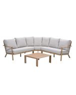 Ariane hoek loungeset 4-delig - natural teak look