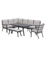 Senja lounge dining set 5-delig links - sandstone