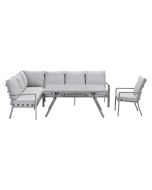 Senja lounge dining set 4-delig links incl. stoel - valley sand
