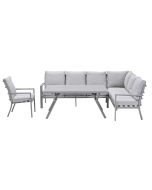 Senja lounge dining set 4-delig rechts incl. stoel - valley sand