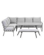 Senja lounge dining set 4-delig links - valley sand