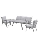 Senja lounge dining set stoel-bank 4-delig taupe - valley sand