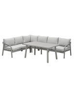Tarera lounge dining set 5-delig links - taupe