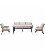Kalibo lounge dining set stoel-bank 4-delig - desert sand